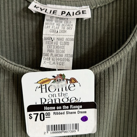 Kylie Paige sage green sundress size XL NWT RIBBED KNIT - Picture 5 of 7